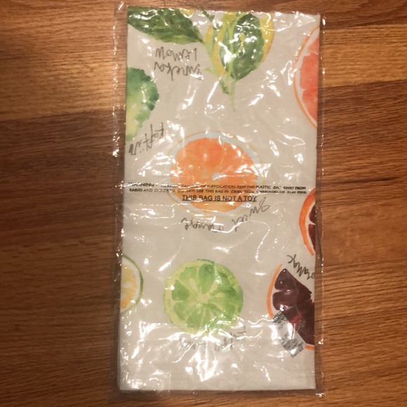 NWT Types of Citrus dish towel Fruit Print  Cotton Anthto - Picture 3 of 4